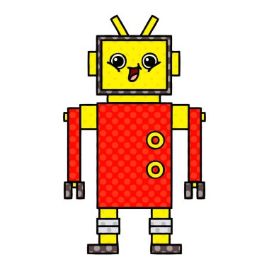 çizgi roman tarzı çizgi film robot