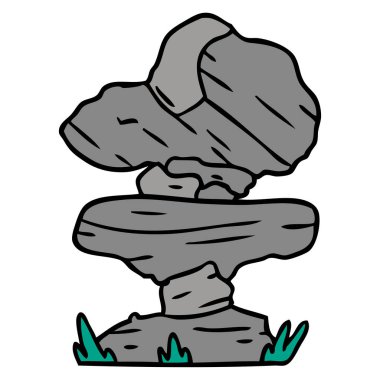 çizgi film doodle gri taş kayalar