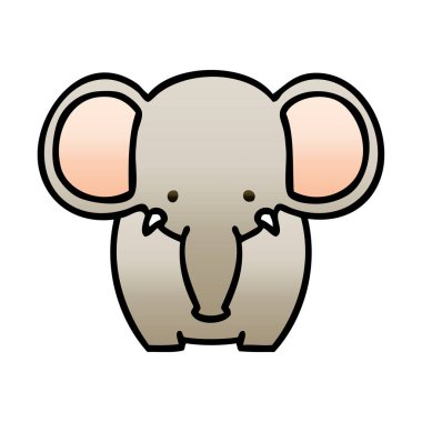 ilginç degrade gölgeli çizgi fil