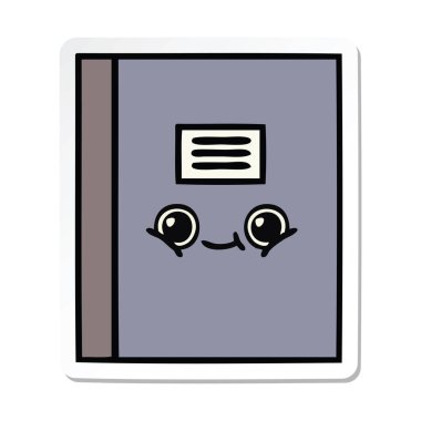 sevimli çizgi Notebook etiket