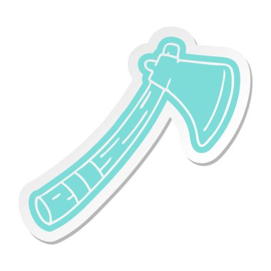 çizgi film etiketi bir bahçe balta