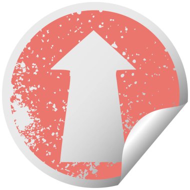 ilginç sıkıntılı dairesel peeling etiket sembolü ok