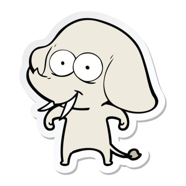 etiket mutlu çizgi fil