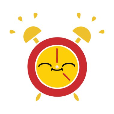 düz renk retro karikatür çalar saat