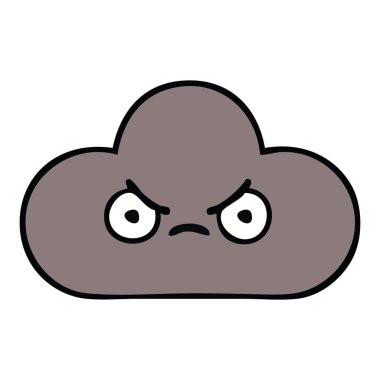 sevimli çizgi fırtına bulutu