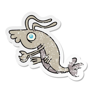 ilginç bir el sıkıntılı etiket karikatür kerevit çizilmiş