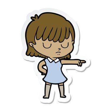 bir çizgi film kadının etiket