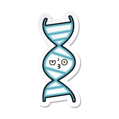 sevimli çizgi Dna iplikçiğinin etiket