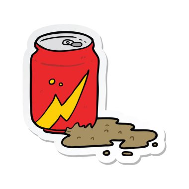 etiket bir karikatür soda olabilir