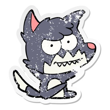 bir çizgi film sırıtan Fox sıkıntılı etiket