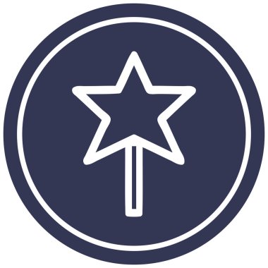 sihirli değnek dairesel simgesi