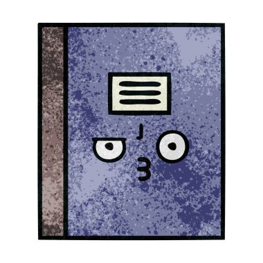 Retro grunge doku karikatür Notebook