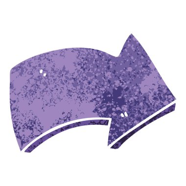 ilginç retro illüstrasyon stil karikatür oku