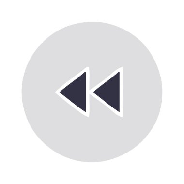 düz renk retro karikatür geri al düğmesinin