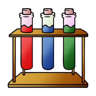 elle çizilmiş degrade çizgi film doodle bilim tüp bebek