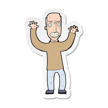 etiket bir karikatür Öfkeli Baba