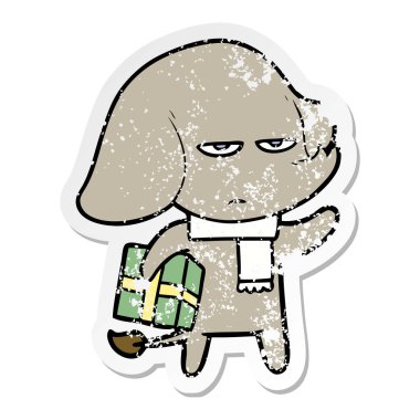 sıkıntılı etiket rahatsız çizgi fil