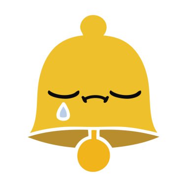 düz renk retro karikatür çan