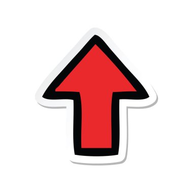 etiket bir sevimli çizgi işaret eden ok