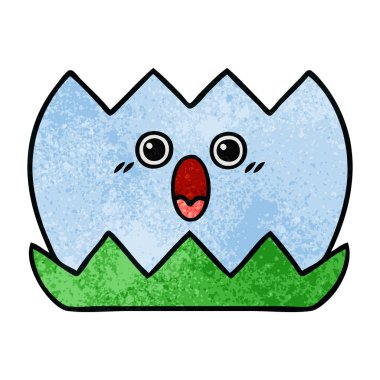 Retro grunge doku çizgi film su lilly