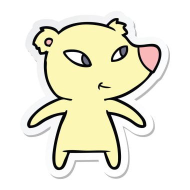 etiket bir sevimli çizgi ayının