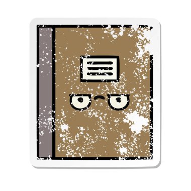 sevimli çizgi Notebook sıkıntılı etiket