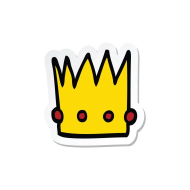 bir çizgi film taç etiket