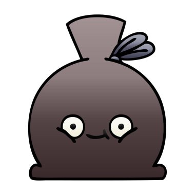 bir çuval degrade gölgeli karikatür