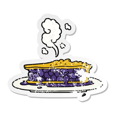 bir çizgi film yaban mersini turtası sıkıntılı etiket