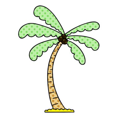 ilginç çizgi roman tarzı çizgi film palmiye ağacı