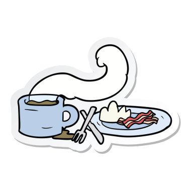 etiket bir karikatür Kahvaltı