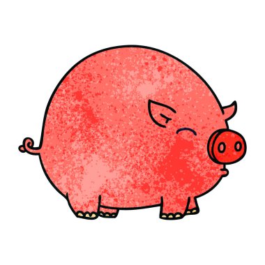 ilginç el karikatür domuz çekilmiş