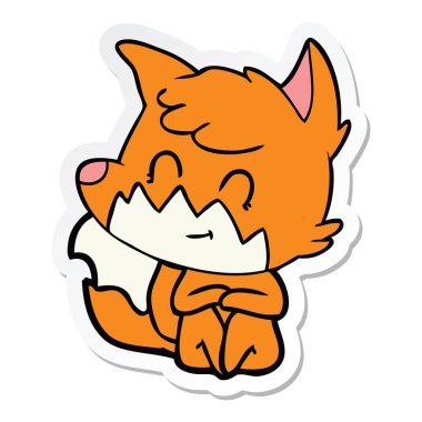 etiket karikatür dostu tilki