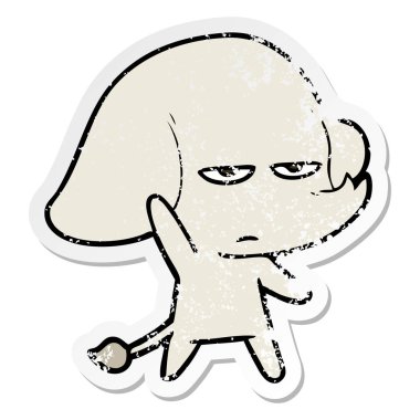 sıkıntılı etiket rahatsız çizgi fil