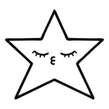 çizgi çizme çizgi film yıldız balık