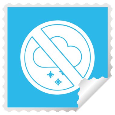 kare etiketi karikatür peeling kar yok izin işaret