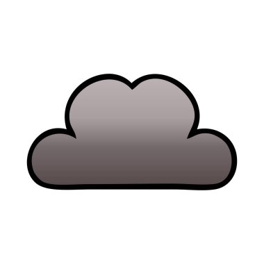 Degrade gölgeli karikatür fırtına bulutu