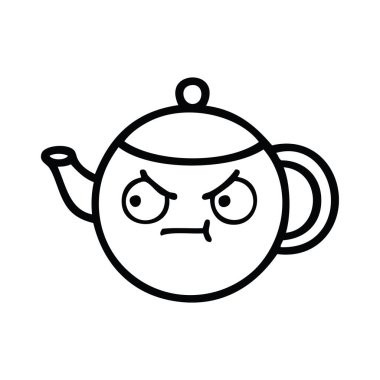 Çizim karikatür çaydanlık