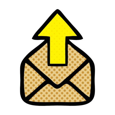 çizgi roman tarzı çizgi film zarf oklu