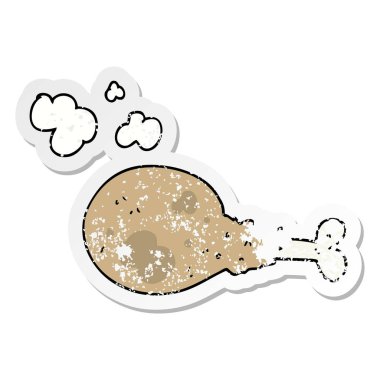 bir karikatür sıkıntılı etiket pişmiş tavuk budu