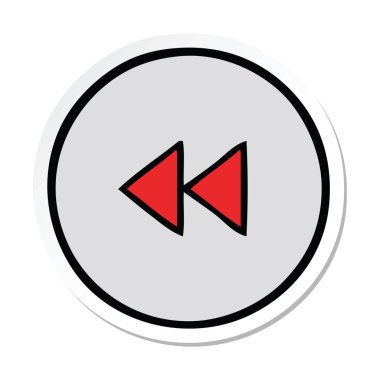 sevimli çizgi geri SAR düğmesine bir etiket