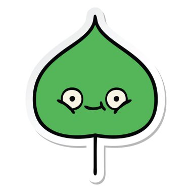 etiket sevimli çizgi ekspresiyon yaprak