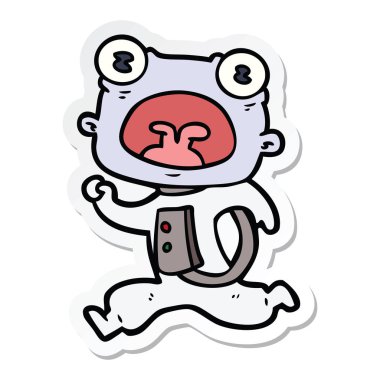 kaçmak bir çizgi film garip yabancı etiket