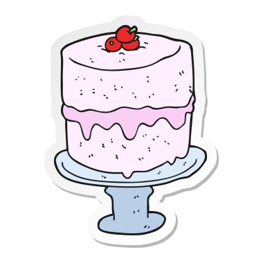 etiket bir karikatür pasta