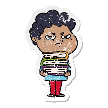 bir çizgi film kızgın adam sıkıntılı etiket