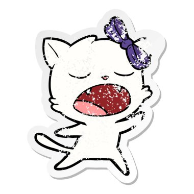 bir çizgi film şarkı kedi sıkıntılı etiket