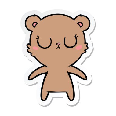 yavru ayı huzurlu çizgi film etiketi