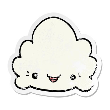 bir çizgi film bulut sıkıntılı etiket