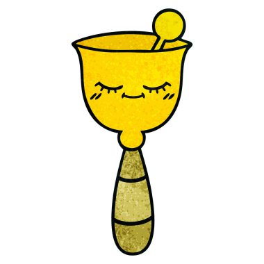 Retro grunge doku çizgi film okul zili