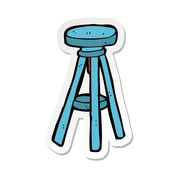 Sticker of a cartoon stool — Stock Vector